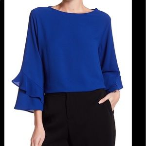 [Gibson] Ruffle Crepe Shirt